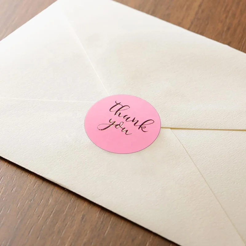 Custom Printing Vinyl Waterproof logo Sticker Paper Adhesive Label Thank You Sticker Roll Thank You Stickers for Small Business