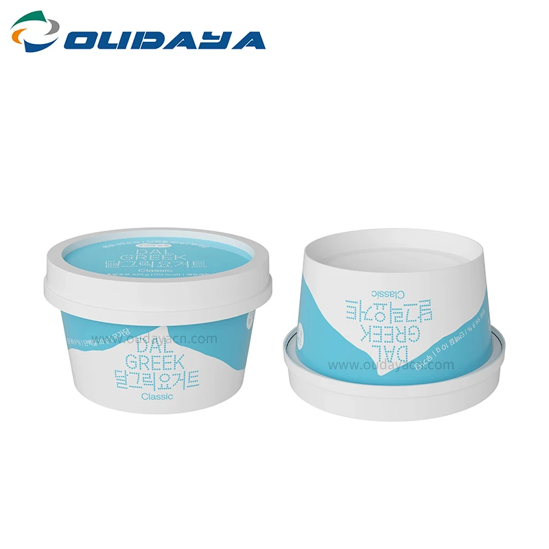 130ml  4oz best sale customization plastic container greek yogurt ice cream fruit puree cup with lid and spoon