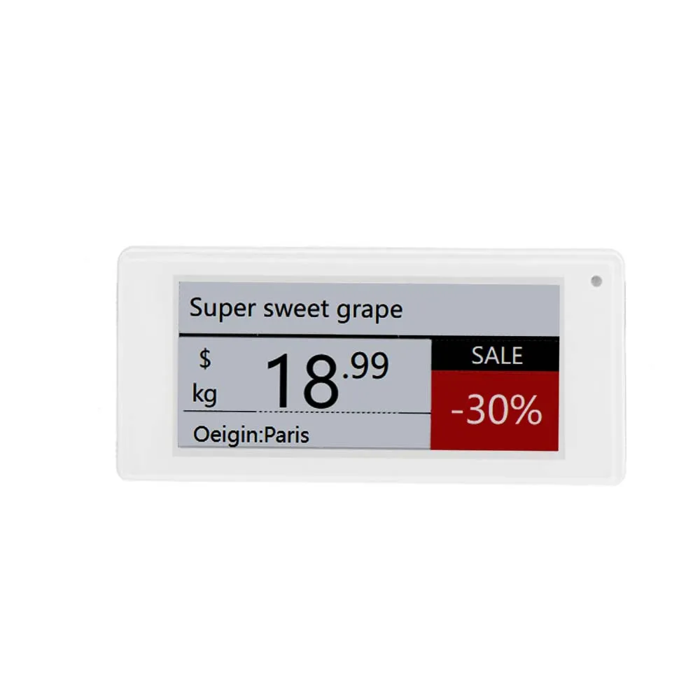 2.9 Inch Ble E Ink Display Electronic Shelf Label Supermarket Rfid Digital Price Tag