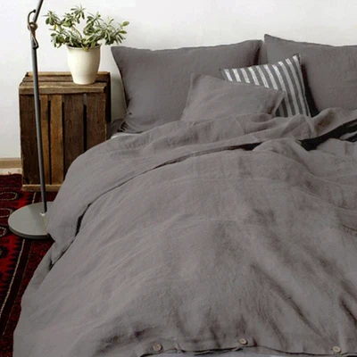 100% linen woven  fabric  Plain linen fabric wholesale for bedding sets