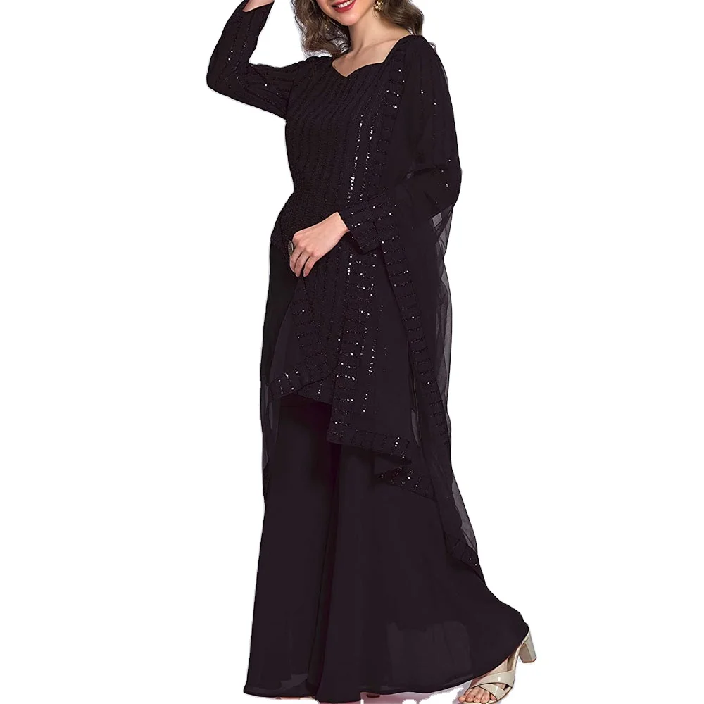 Wholesale Pakistani Women Dress out Wear Fancy Dresses Buy Wear Wedding fancy suits custom made sleeve embroidered black dyed