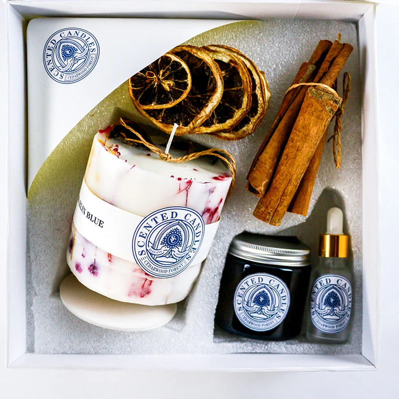 H23 Craft Beeswax Jar Candle Gift Set Premium Pillar and Coconut Shape Cotton Wick for Meditation Wedding Bars Use