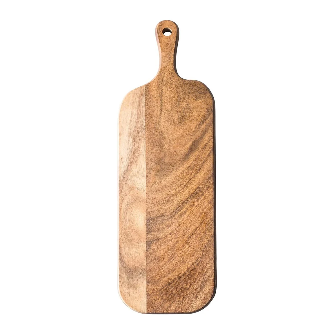 Eco Friendly Customized Acacia Wood Cheese Bread Fruit Charcuterie Cutting Serving Board with Handle Top Online Sale