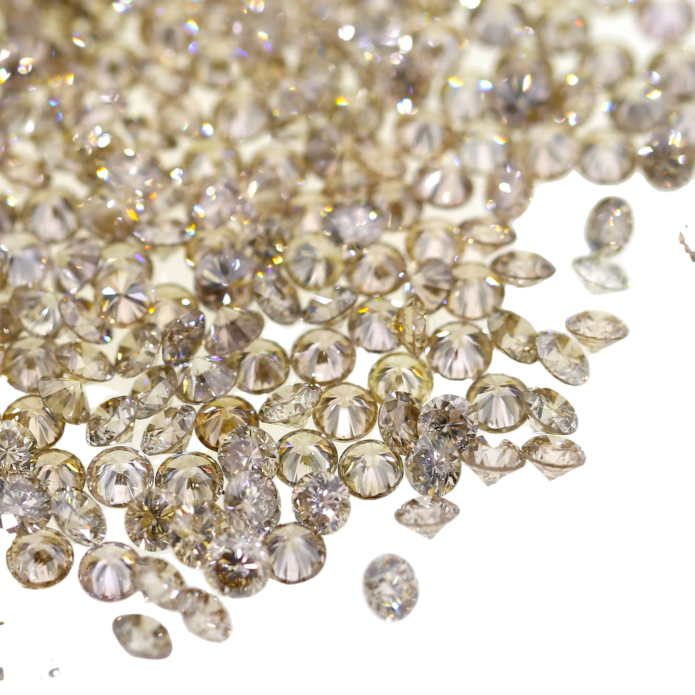 Cognac Natural round Cut Diamond GIA & IGI Certified Loose VS2 Clarity for Jewelry 3.3 to 4.5 MM Brown Color