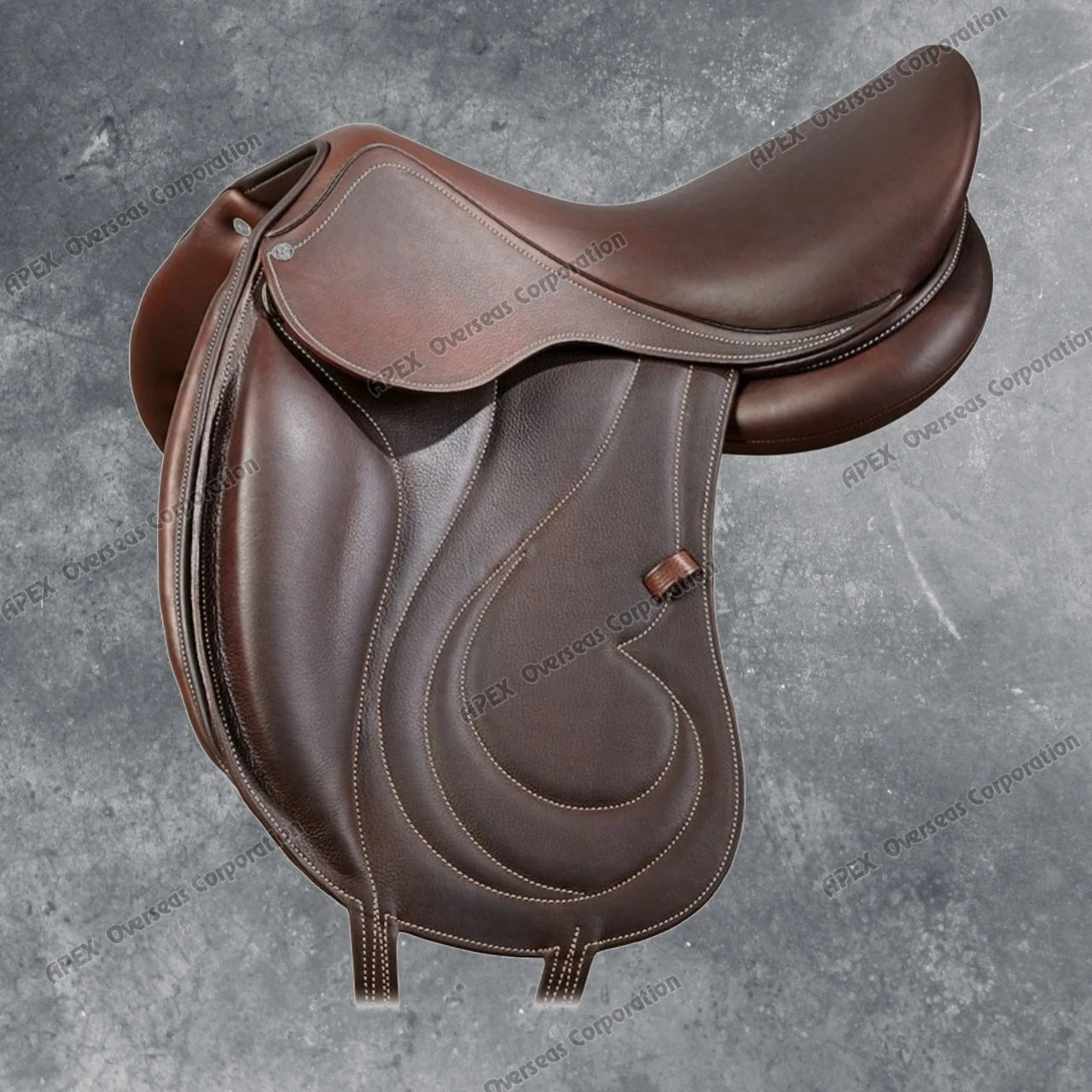 Horse Racing Gear Cowhide Saddle Set High Quality English Saddle Soft Smooth Skin Proof Leather Saddle for Horse Riding
