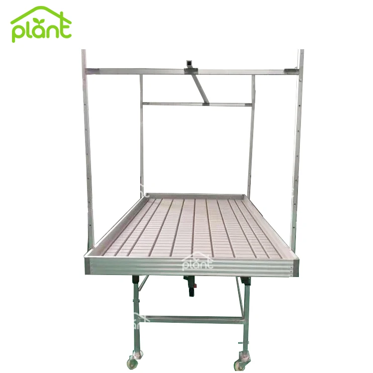Greenhouse Ebb and Flow Adjustable Flood Rolling Tray Tables for Sale