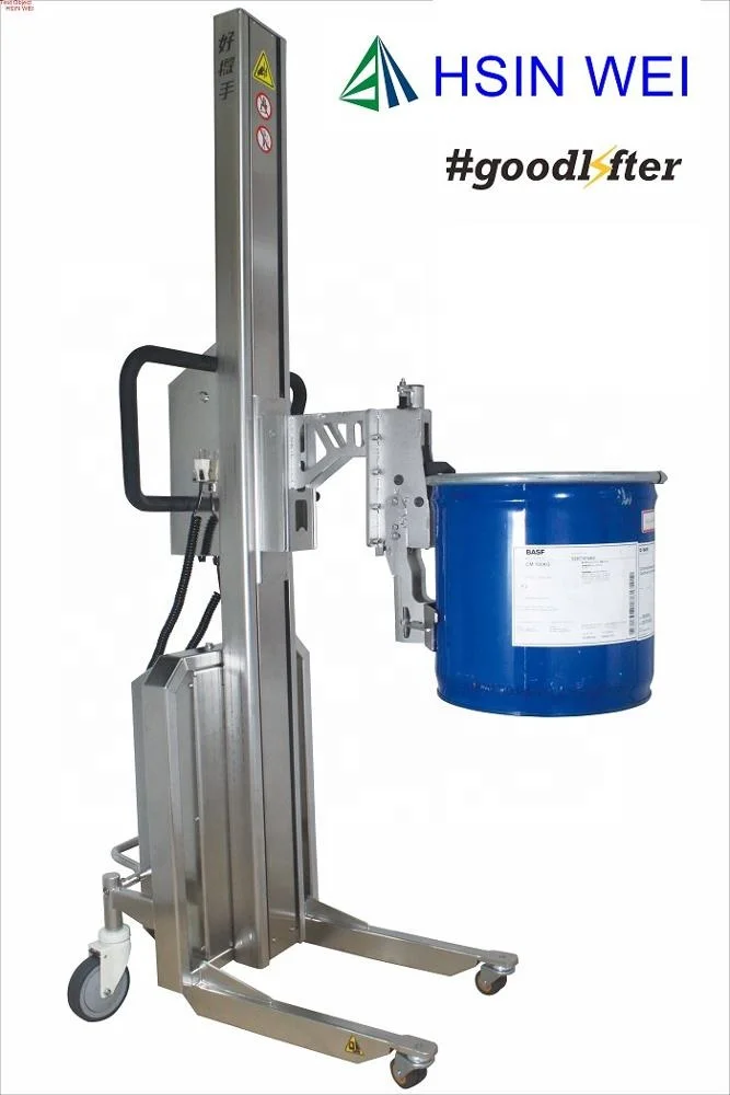 L-01 stainless steel storage heavy duty lifting cart lift drum lifter
