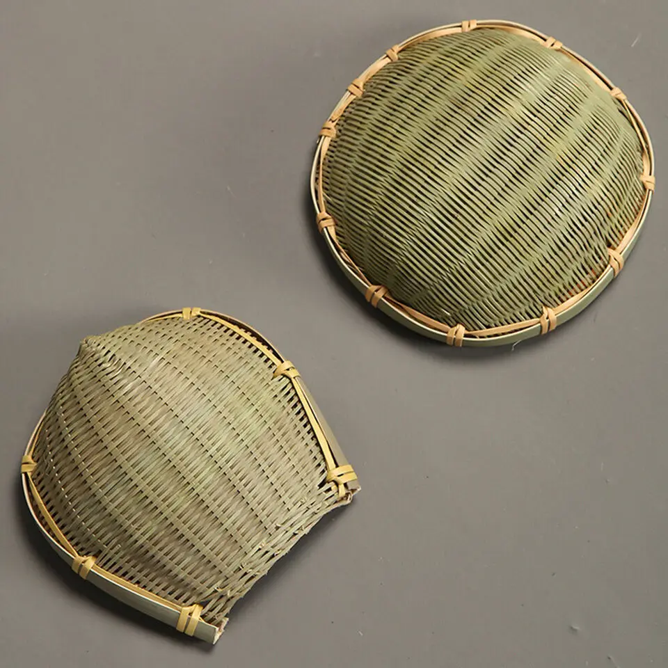 Rustic Minisize Bamboo Basket Mini Hand Woven Food Storage Basket Handicraft Organizer for Homespace, Kitchen Decoration