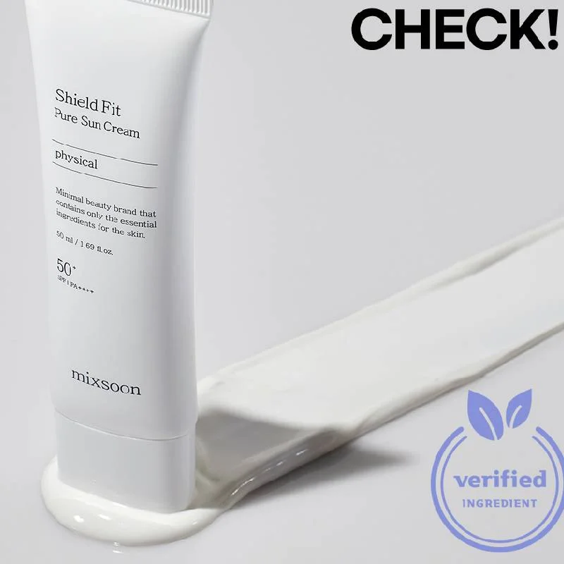 mixsoon - Shield Fit Pure Sun Cream 50ml h SPF 50+ PA++++ UV protection both UVA and UVA Korea skincare for wholesale only