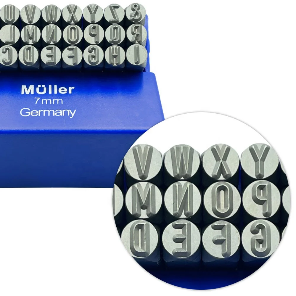 German Letter Good quality 7mm letter printing digital printing metal stamping seal