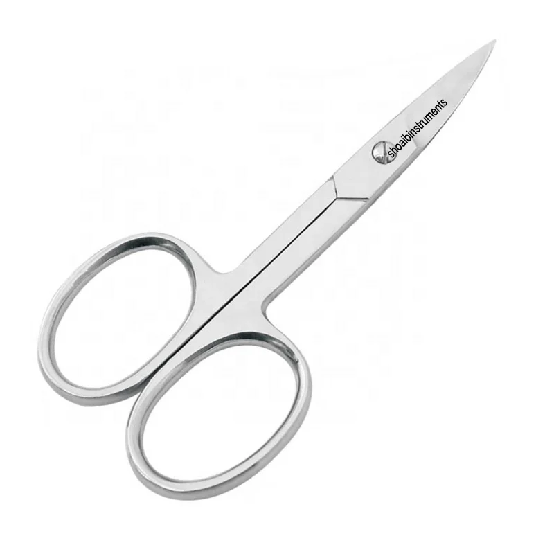 Ножницы для ногтей лезвия ножницы Макияж маникюра с изогнутыми ножницами из нержавеющей стали