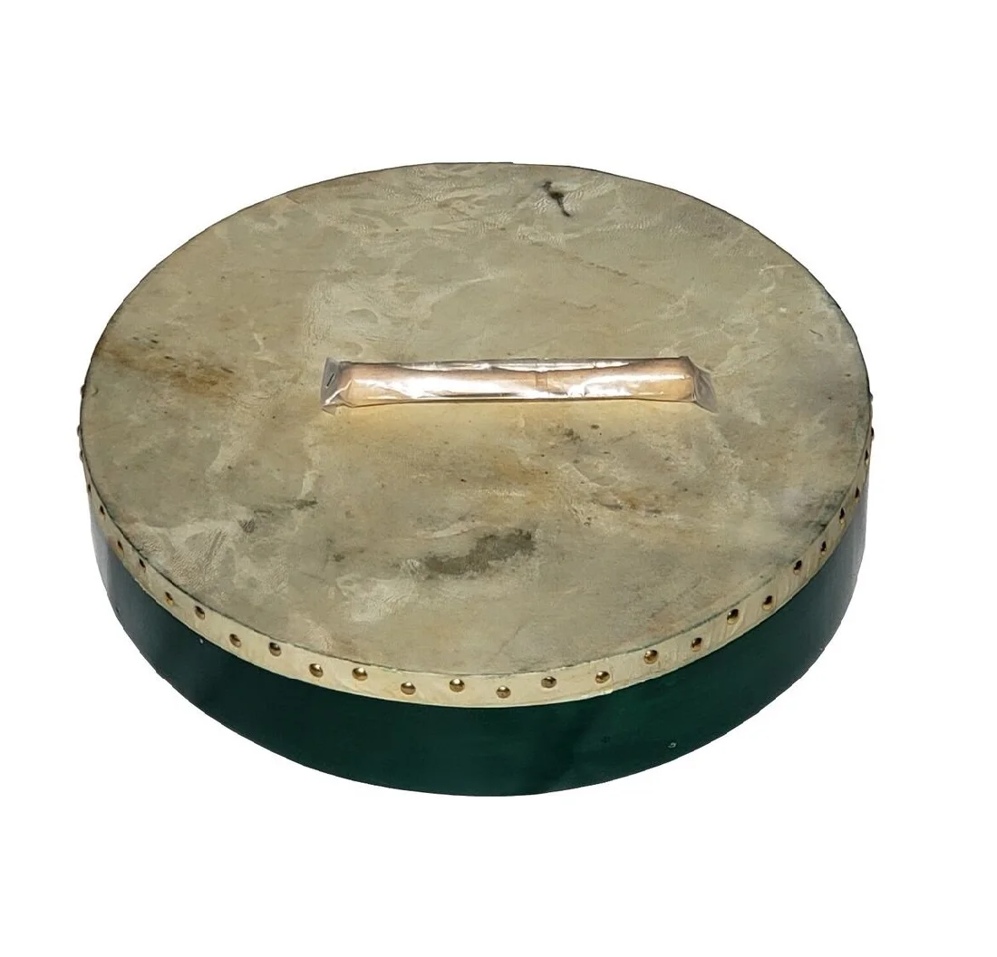 Dark Green Rosewood Irish Bodhran 18 Inch Drums + 1 Tipper