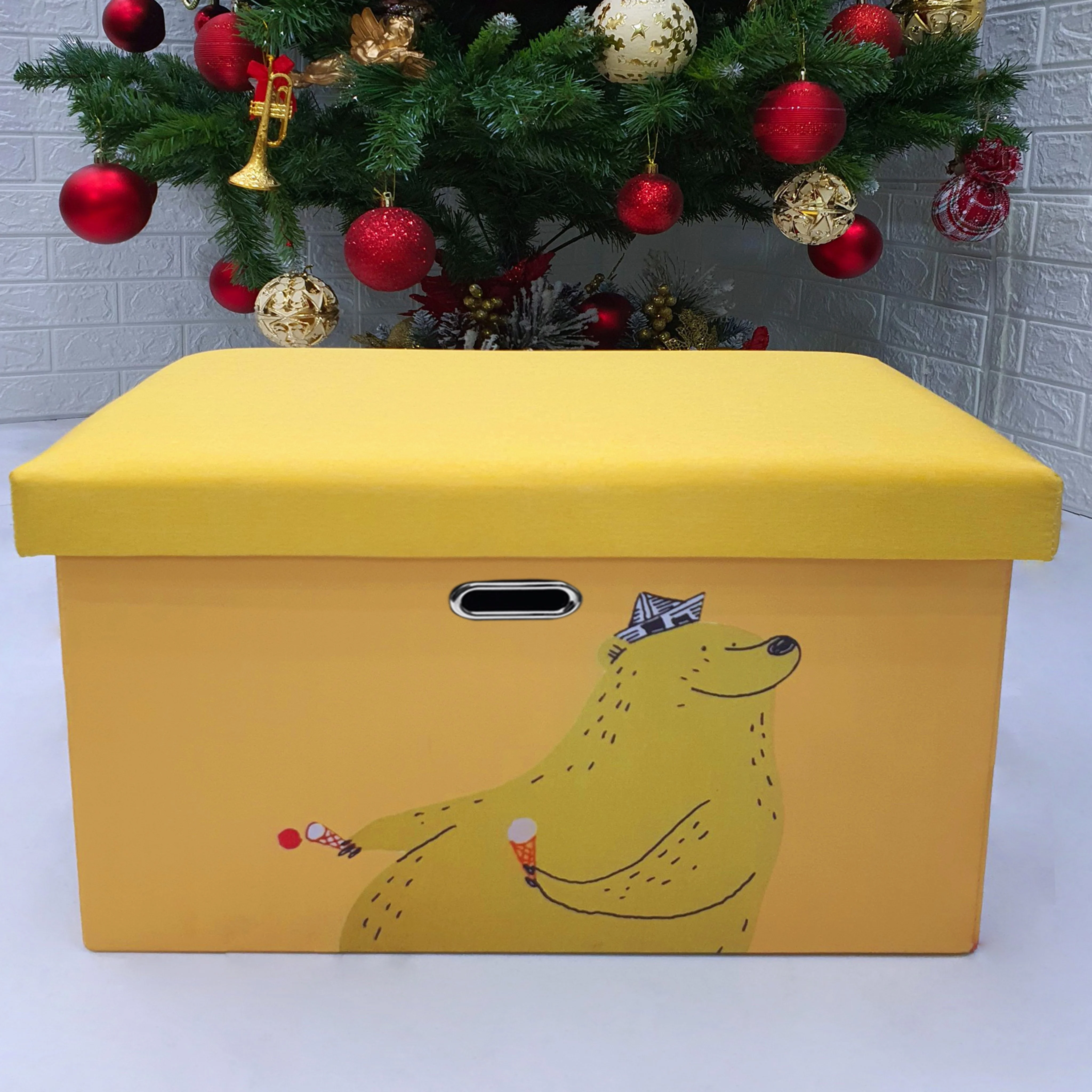 MA04.1 Foldable Ottoman Storage Box for books kid toys sundries OEM Customized Factory Price home storage & organization