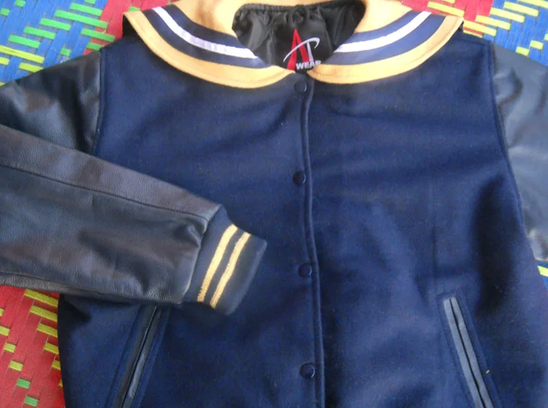 American Baseball Letterman Varsity Jackets Sailor Collar Melton Warm Wool Body Jackets Streetwear Style Plus Size Jackets