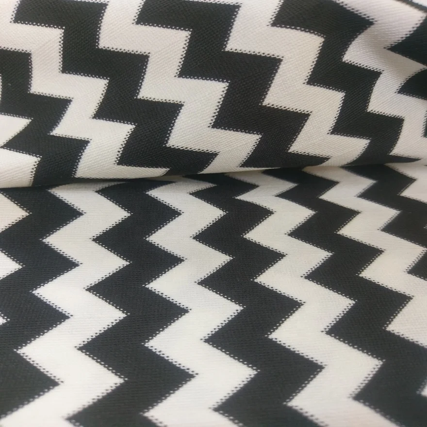 Jacquard stripe warp knit fabric polyester nylon stretch fabric for swimwear #TJNT-2024