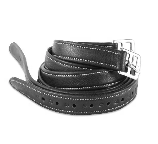 
Horse Riding Equestrian Genuine Leather Stirrup With White Stitching 