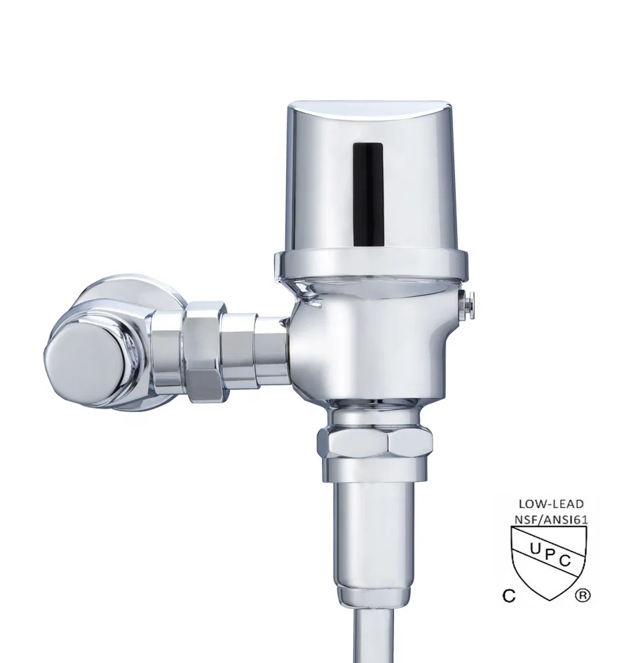 Luxury Wall Mounted Chrome Finish Brass Material of Time Delay sensor flush valve for urinal american standard