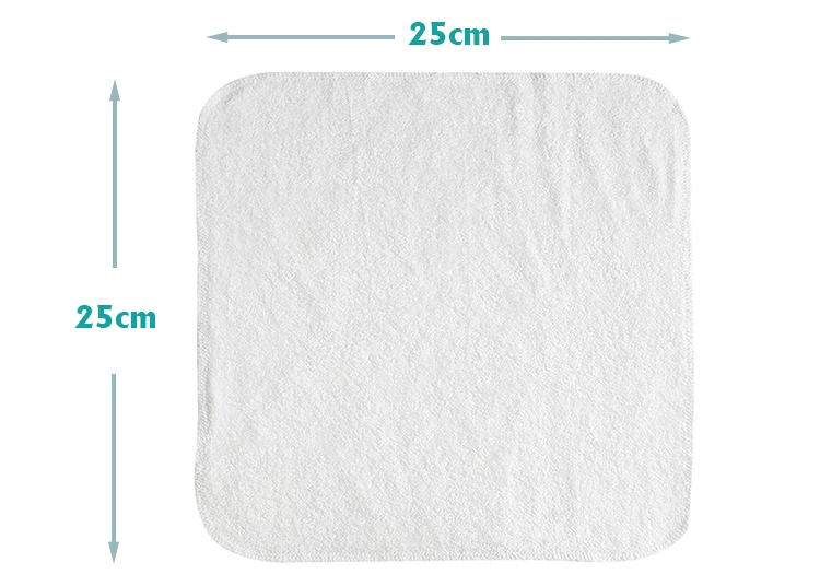 Customized 25cm*25cm organic bamboo Wash Cloth baby wipes drool towel Kid Small Face Towels