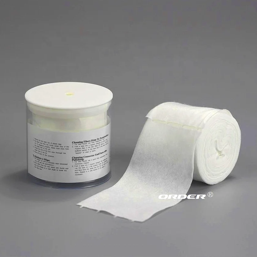 Factory Custom Centre-pull pop up mini-tub Fiber Optic Connectors wiping wipes 90 wipes per dispenser