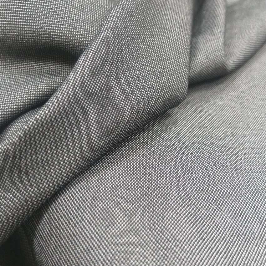 Denim like knit fabric 4 way stretch polyester pique for garment #DKTL-803