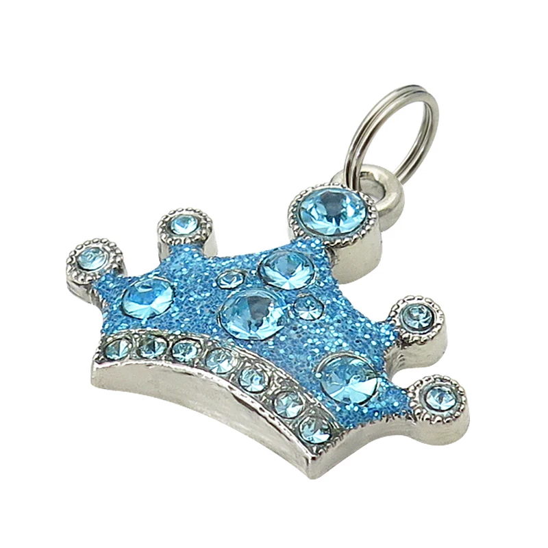 Customizable Shiny Metal Keychain with Rhinestones and Glitter Tags Factory Direct Product Metal Custom Key Chain Factory