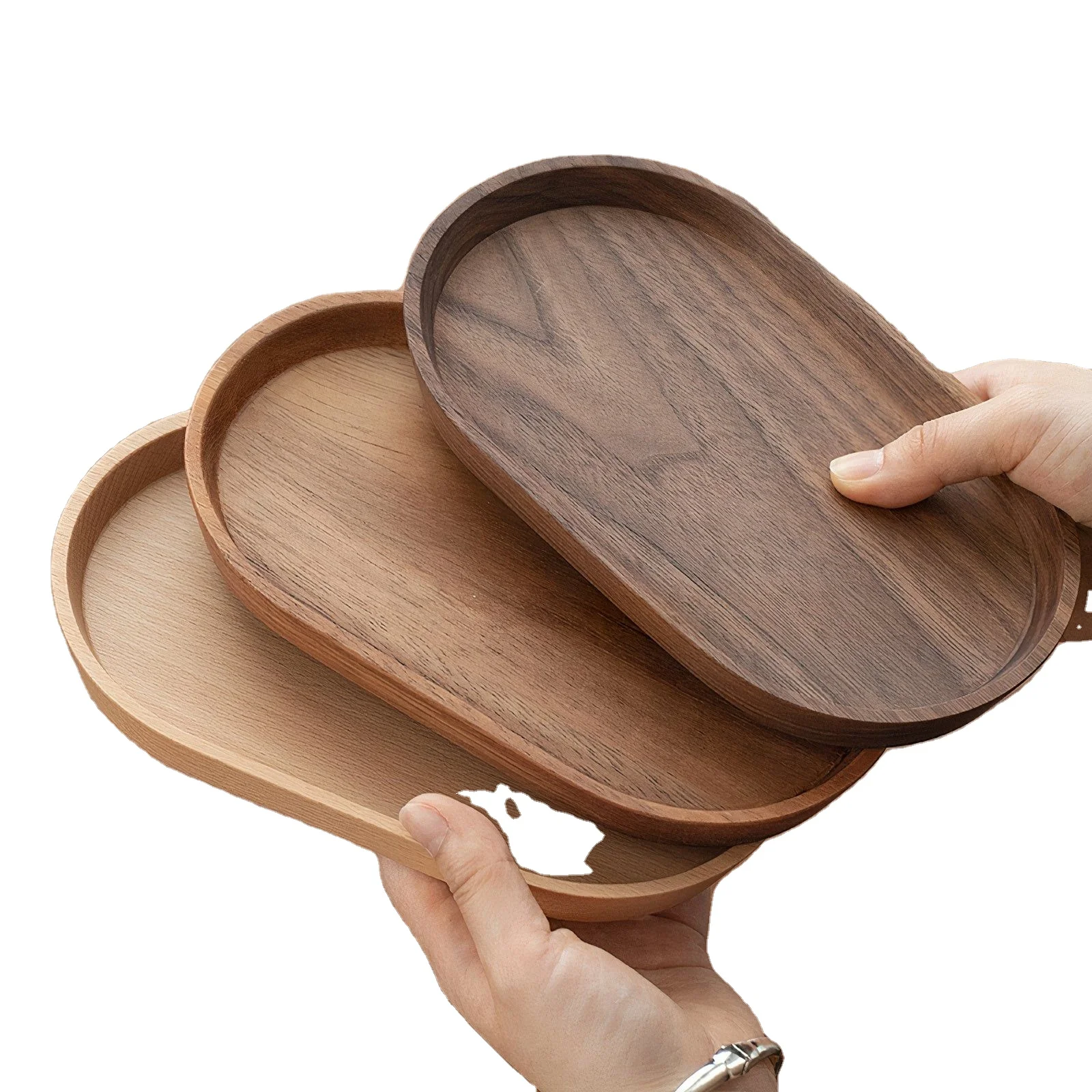 Custom Hotel Restaurant Clear Acrylic Tray Acrylic Storage Tray With Handles Serving Fruit Tray