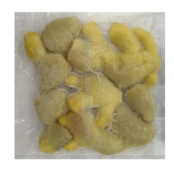 Vietnam Peeled Ginger Frozen Vegetables Cooking Ingredient High Grade Whole Vacuum Pack IQF Cleaned Old Ginger