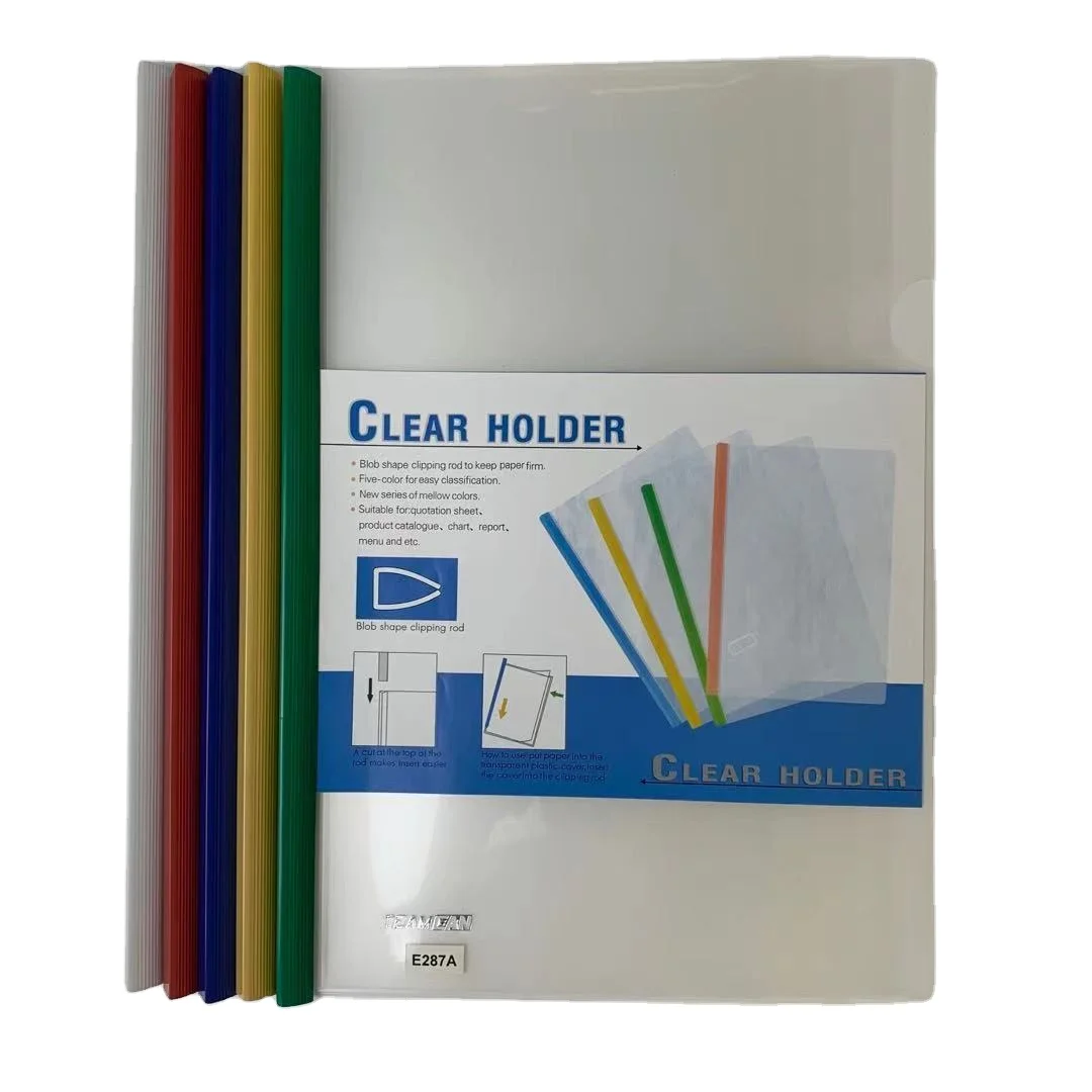 Factory Hot Selling School Folder Presentation Folder Q Bar File A4 F/c Clear Holder