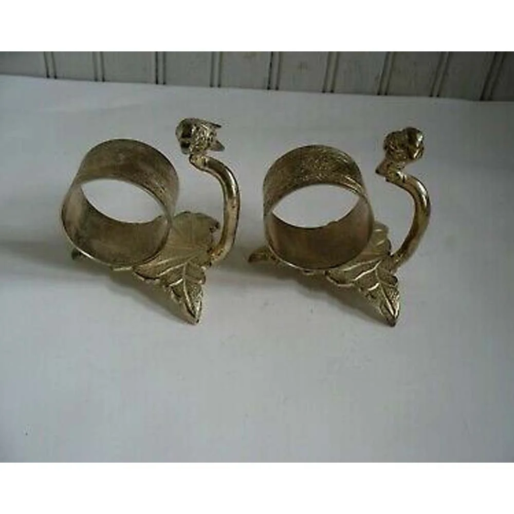 Metal White MOP look Long Designer Napkin Ring For Wedding Table Decoration Round pattern Modern napkin ring