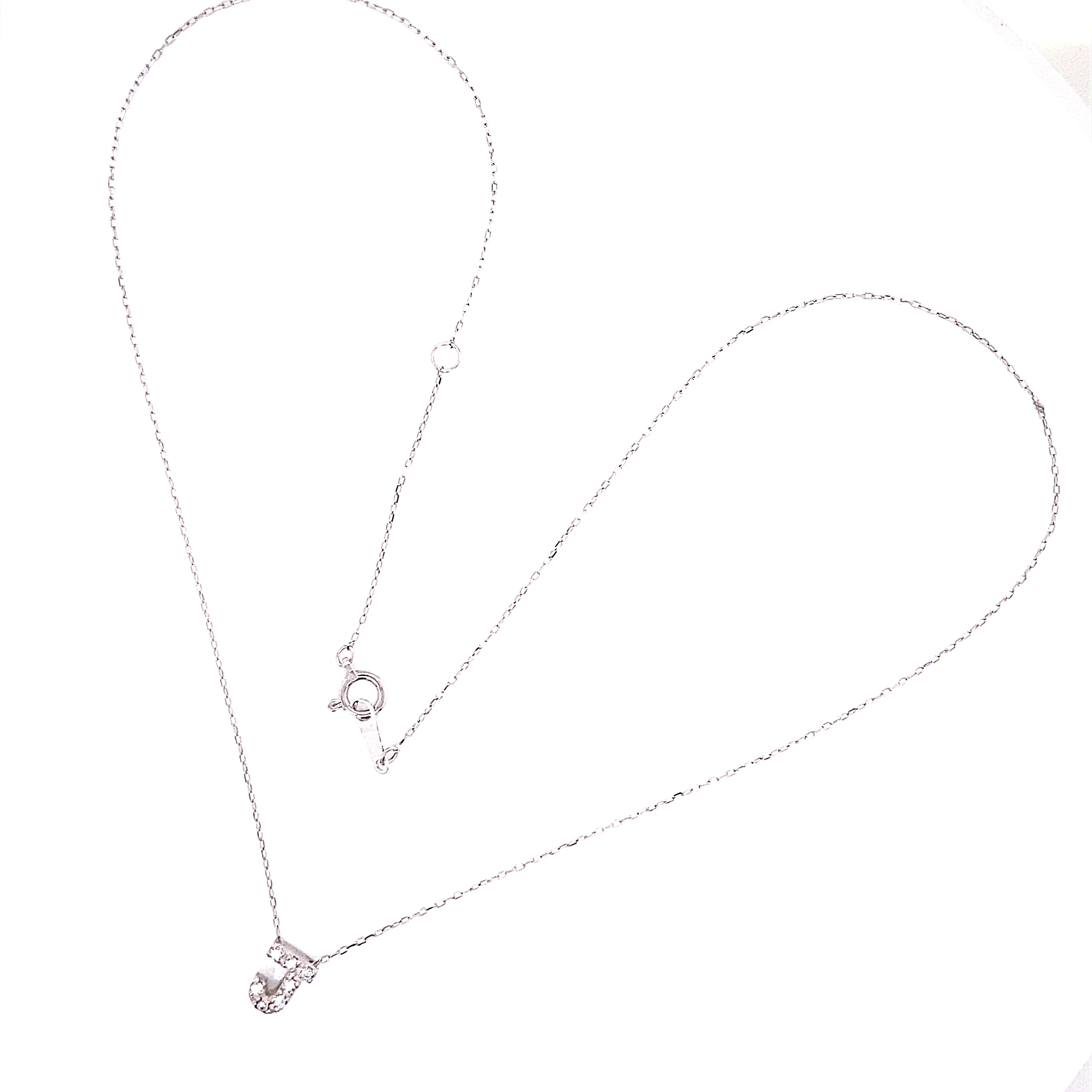 JMW Japan Made Solid K10 K18 gold Initial Real natural Diamond necklace Pendant Letter J 0.05ct Cute lovely movable pendant