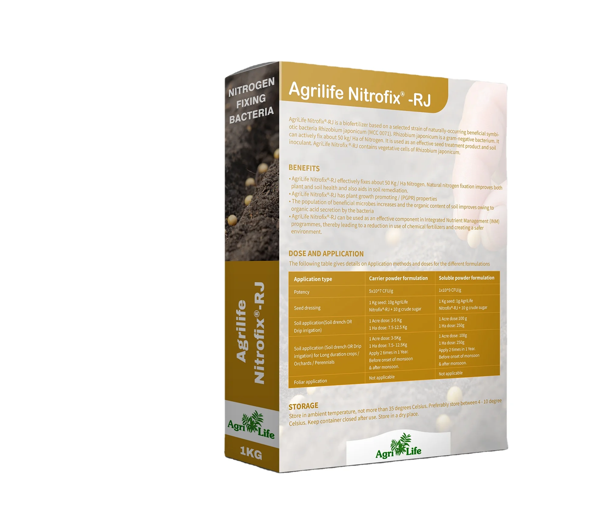 
Powder Nitrogen Fertilizer For Nitrogen Fixation Seed Dressing and Soil Fertility Root Absorption and Nitrogen Fixation 