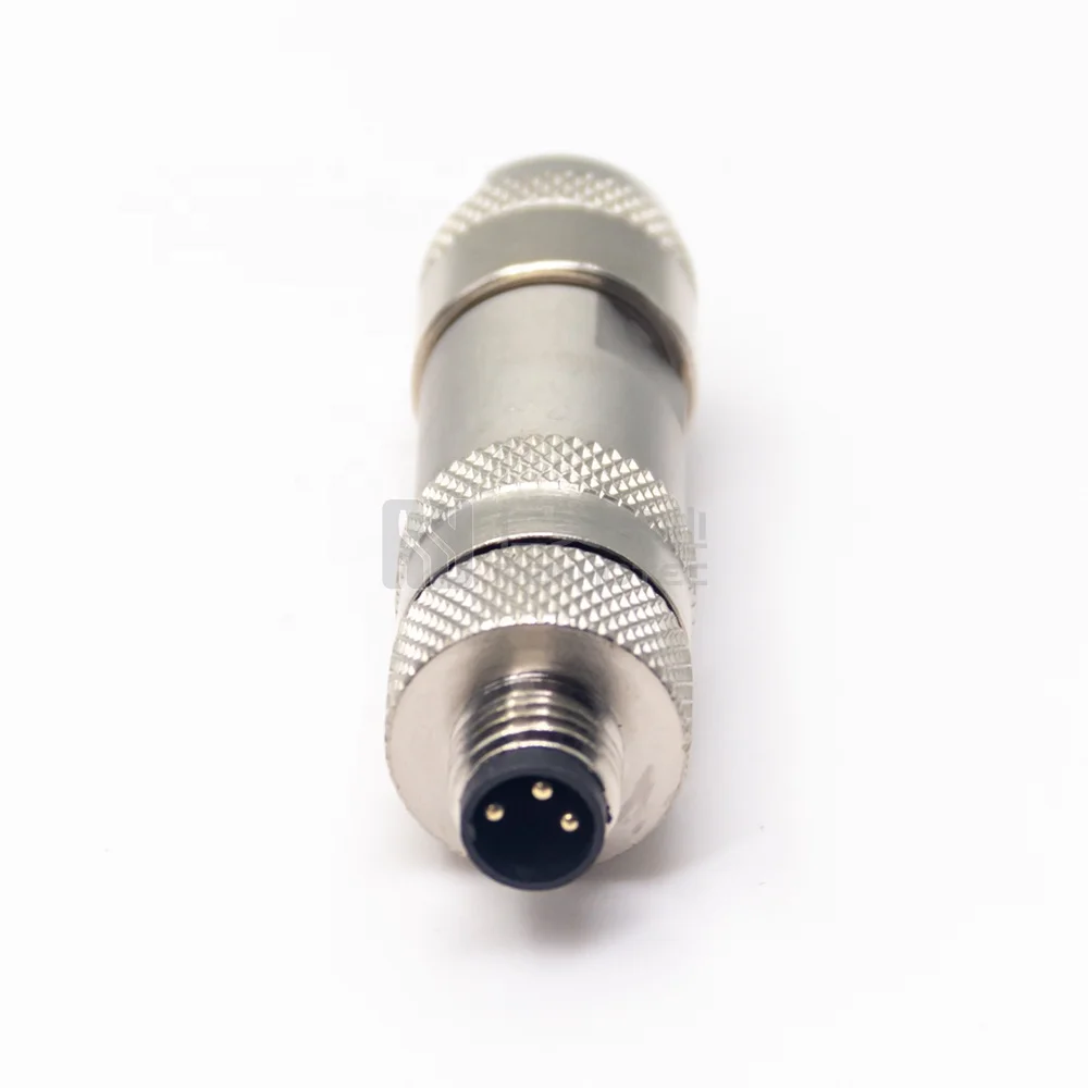 M8 3 Pin Male Shielded Right Angle PCB Connector M12 M16 M18 M20 Waterproof