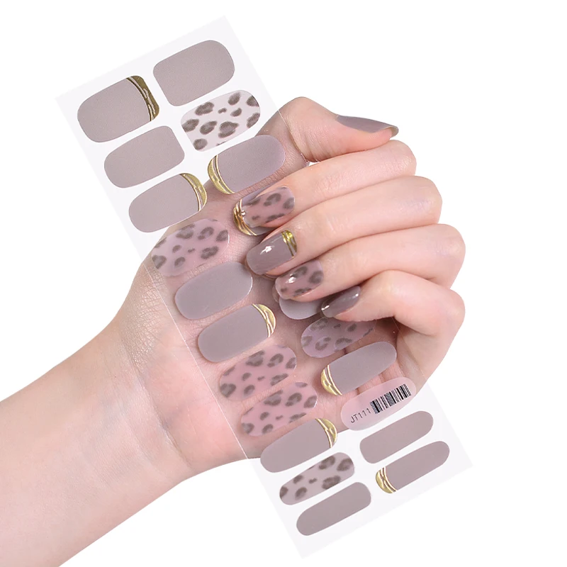 Wholesale Custom Spring Festival  Nail Wraps Sticker Fashion Nail Art Polish Strips For Women