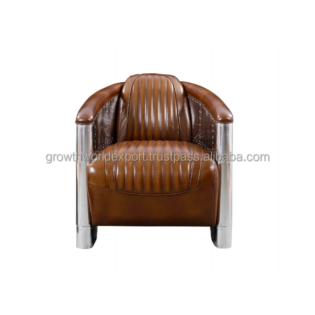 Luxury Aviator chesterfield leather armchair Leather Sofa High Quality Premium Restaurant Sofa Modern Room affordable Furniture