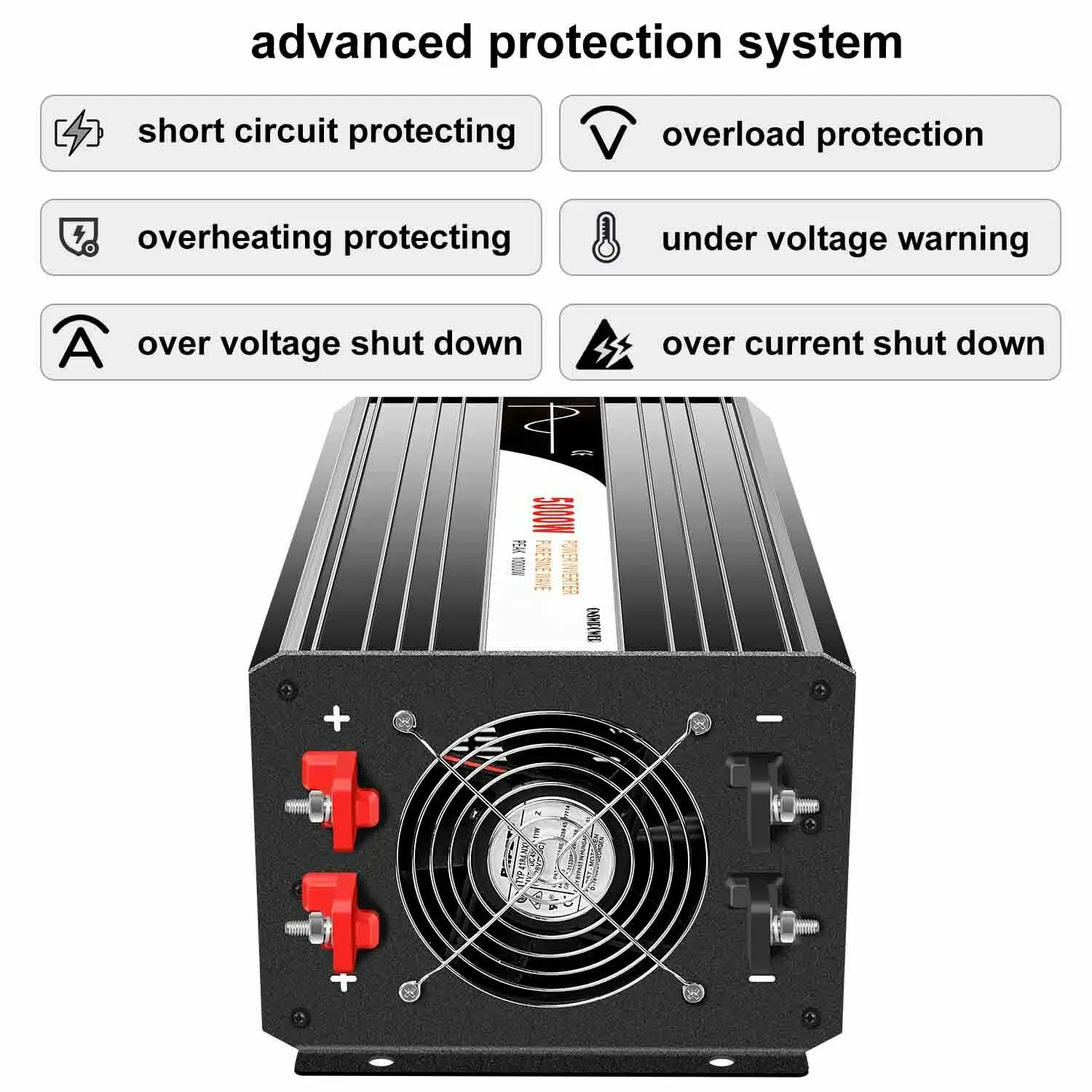 pure sine wave 72v 110v 220v 5000w high quality the invert car inverter  ac to dc converter