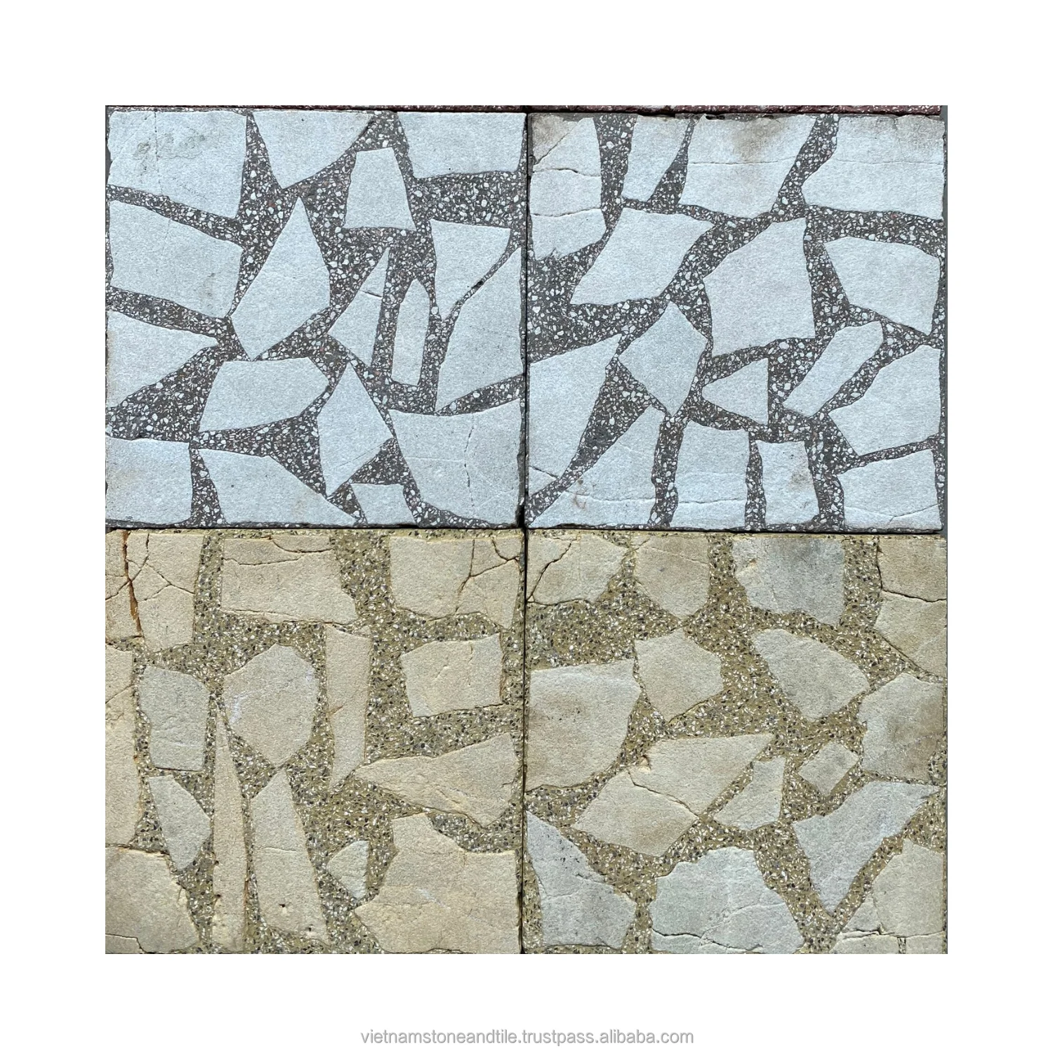 High Quality Handmade Cement Tiles for Floor Paving Outdoor Garden Roadway Natural Granite Mixed Cement Tiles