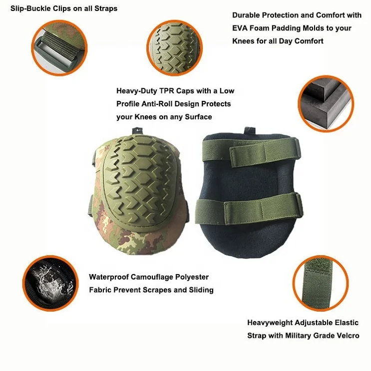 Hot Sale 600D Polyester EVA foam Protective Tactical Paintball Knee Pads Airsoft Knee Elbow Guards Surfing Knee Pads