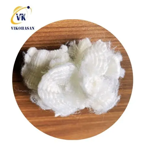 Generated fiber Hollow Non-conjugate Silicon or Dry by 100% PET flakes from Vikohasan fiber in Vietnam for filling material