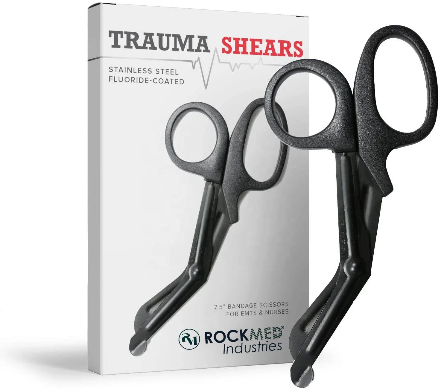Trauma Shears Black / Safety Medical Scissors with Blunt Tip