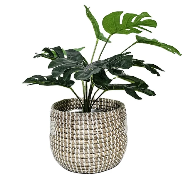 Manufacture round woven housewares storage cheap vietnam handicraft seagrass toy baskets for kid room living room bed room