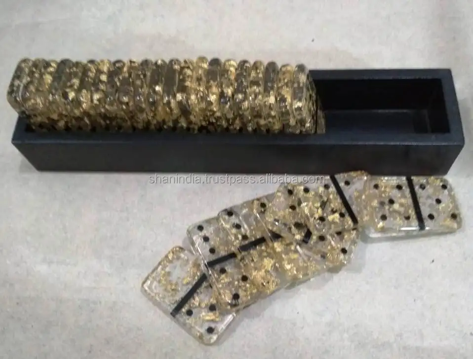 Handmade Wood 28 chips Domino Games for Kids and Adults