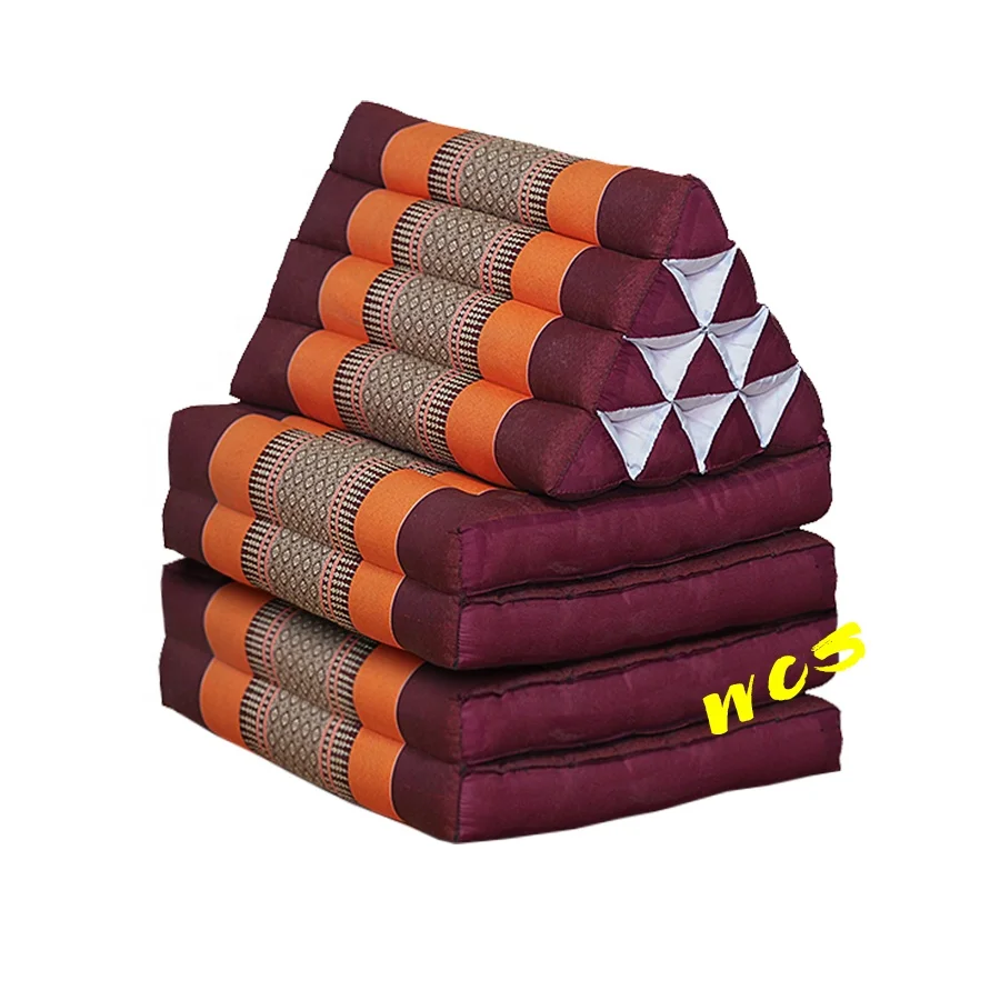 Thai Triangle Pillow Spa Pillow Seat Cushions Premium Quality Product Of Thailand Design 6 Holes 4 Fold Made In Thailand