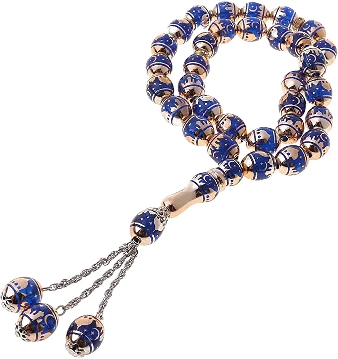 Muslim Prayer Beads Round Bead Tesbih Allah Rosary Islamic Tasbeeh