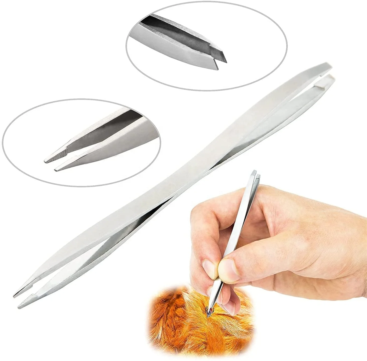 New 3pcs Tick Remover Tweezers Flea Lice Tick Removal Tool Kit for All Pets Dogs and Cats Tick Tweezers