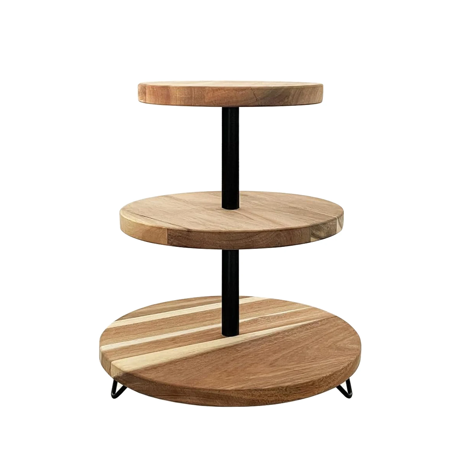 Food Safe Wooden Tiered Cupcake Stand Dessert Table Display Acacia Wood 3 Tier Tray Wedding Decor Tower Farmhouse Rustic Style