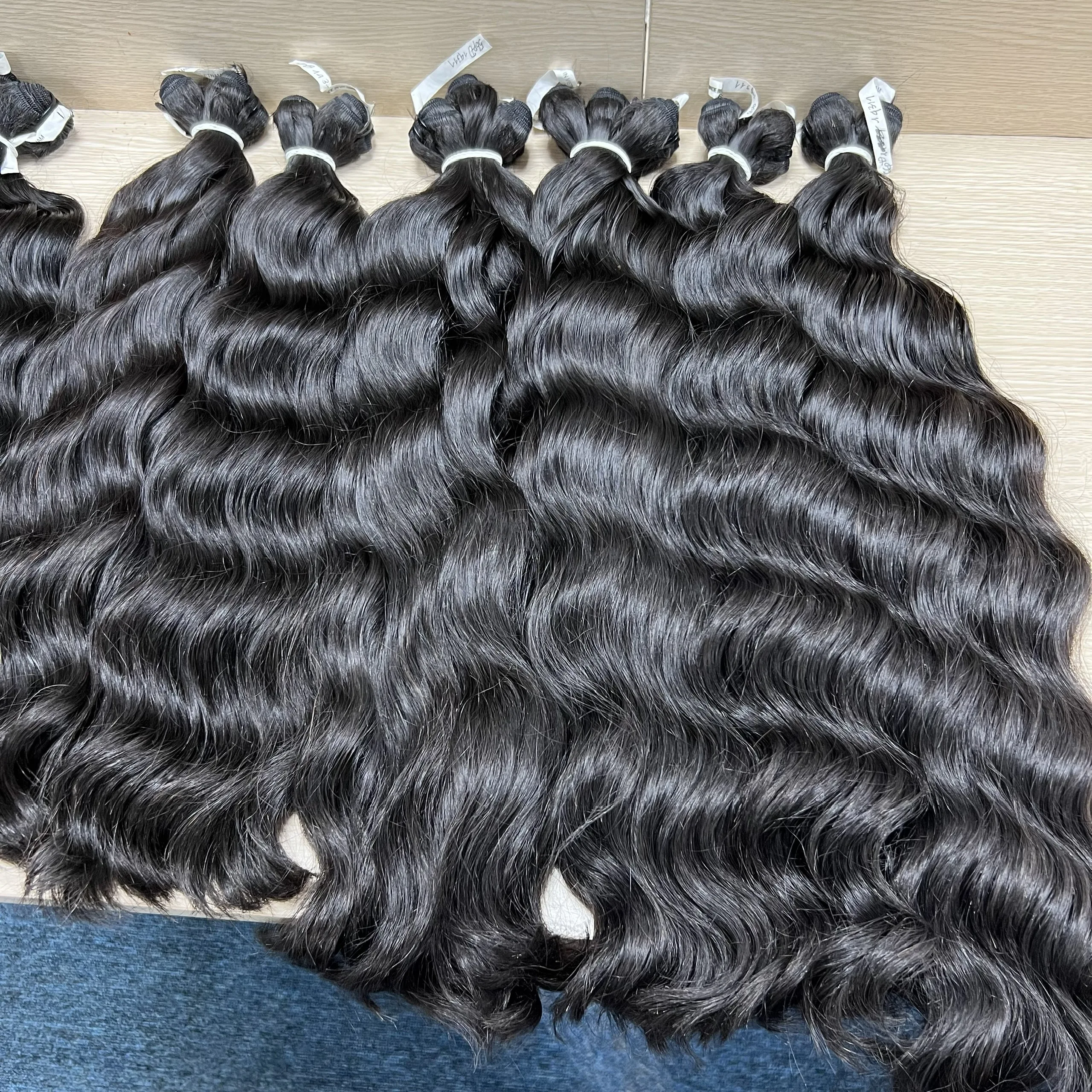 Beladyhair 100% Real Human Hair Natural Wavy Body wave Style 100 Gram Raw Hair with >=60% Longest Hair Ratio from Viet Nam