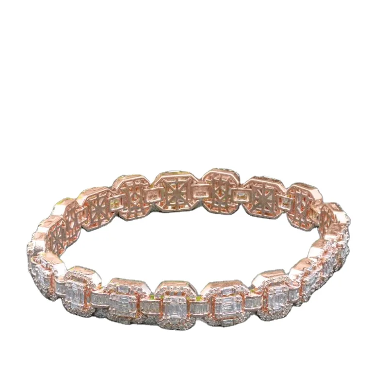 Натуральный браслет из золота 14 карат с бриллиантами, роскошный подарок, настоящий браслет из бриллиантов, индийское производство, дизайнерский браслет из бриллиантов по лучшей цене