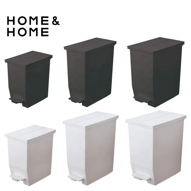 Latest and Fashionable counter pedal open twin lid trash can for indoor , with plastic bag holder