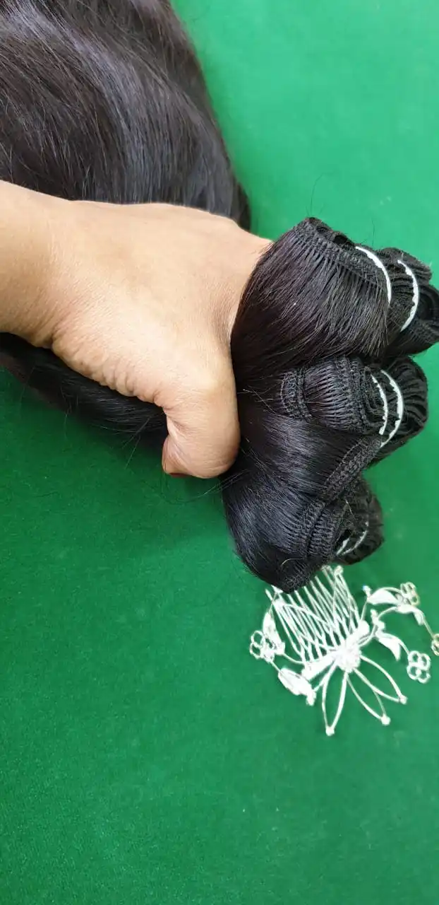 Raw hair Temple Indian Straight Cuticle Hair Weave Bundles , Brazilian Virgin Long 40 Inch Indian Human Hair