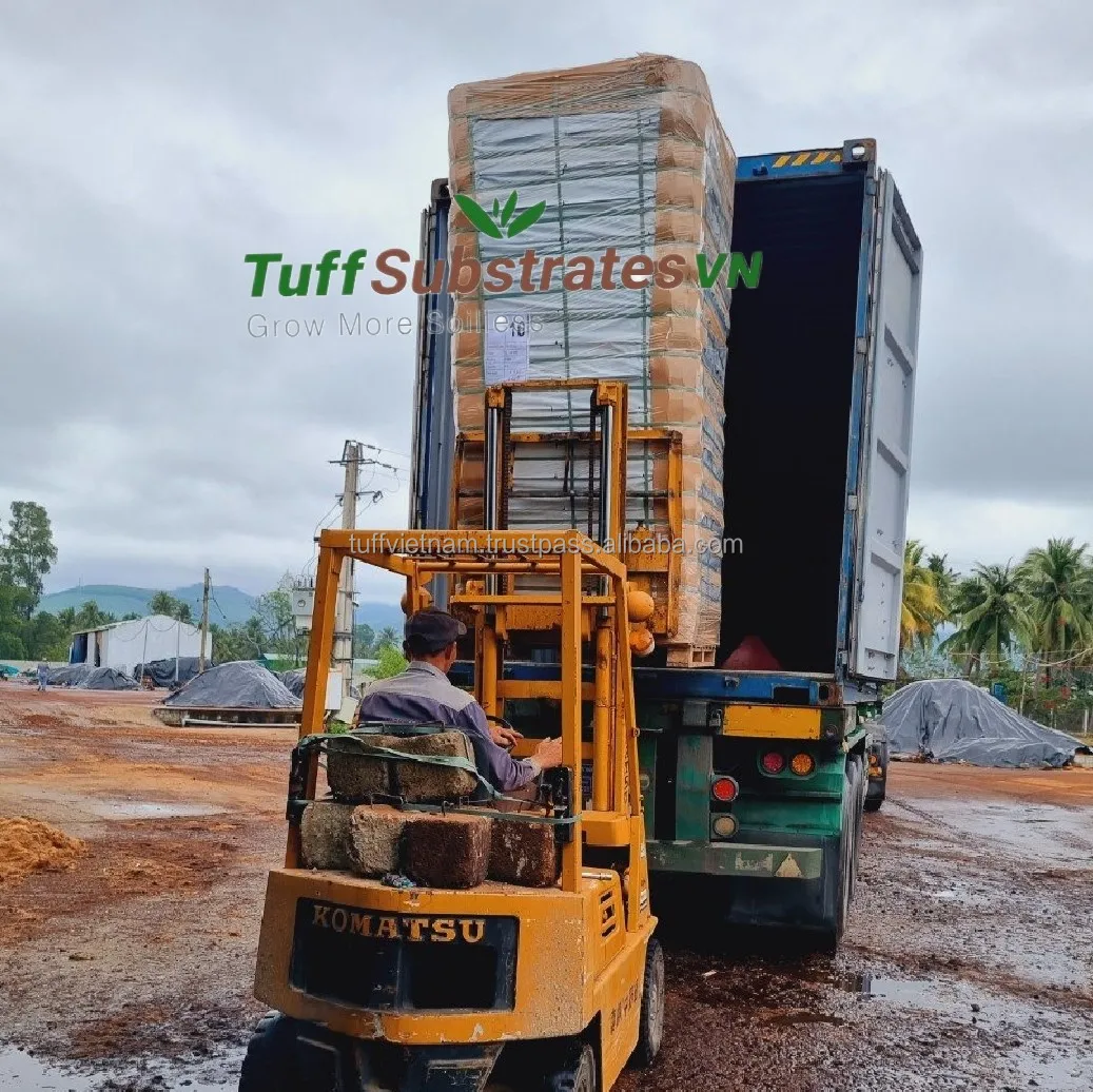 Cocopeat Growbag 28L combine stand Hot Sell Growbag Coconut Coir Fiber Soil Fertilizer From Vietnam Best Brand Tuff Manufacturer